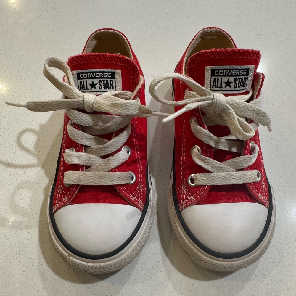Converse Kids Red Sneakers size 8